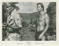 5y0611 WOODY STRODE signed 8x10 still 1970 close up with Ron Ely in Tarzan's Deadly Silence!