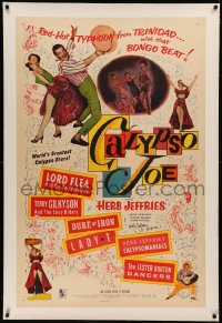 5y0002 CALYPSO JOE signed linen 1sh 1957 by Herb Jeffries, who performed with his Calypsomaniacs!