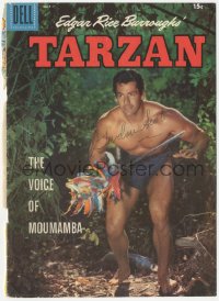 5y0310 GORDON SCOTT signed comic book cover May 1958 Edgar Rice Burroughs' Tarzan!