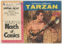 5y0312 GORDON SCOTT signed #172 comic book 1958 Edgar Rice Burroughs' Tarzan, March of Comics