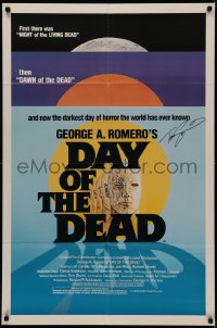 5y0049 DAY OF THE DEAD signed 1sh 1985 by makeup artist Tom Savini, George Romero's zombie movie!