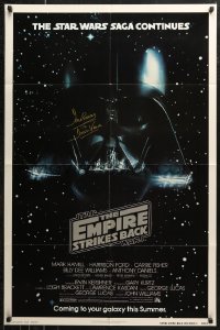 5y0050 EMPIRE STRIKES BACK signed NSS style advance 1sh 1980 by David Prowse, who was Darth Vader!