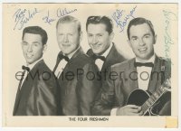 5y0248 FOUR FRESHMAN signed 5x7 fan photo 1940s by ALL FOUR members of the singing quartet!