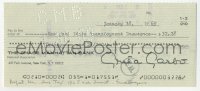 5y0272 GRETA GARBO canceled check 1969 paying $32.28 to New York State Unemployment Insurance!