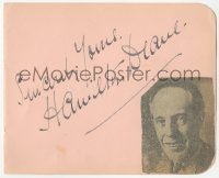 5y0333 HAMILTON DEANE/LOU PREAGER signed 4x5 album page 1920s Deane wrote Dracula play in 1924!