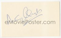5y0616 ANTHONY QUAYLE signed 3x5 index card 1980s it can be framed with the included 8x10 TV still!