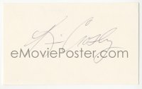 5y0651 KIM CROSBY signed 3x5 index card 1990s it can be framed & displayed with a repro!