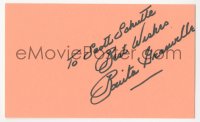 5y0620 BONITA GRANVILLE signed 3x5 index card 1980s it can be framed & displayed with a repro!