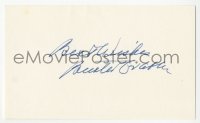 5y0624 BUSTER CRABBE signed 3x5 index card 1980s it can be framed with the included repro still!