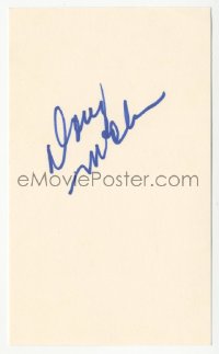 5y0627 DOUG MCCLURE signed 3x5 index card 1980s it can be framed & displayed with a repro!