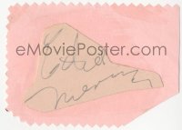 5y0632 ETHEL MERMAN signed 2x3 index card 1950s it can be framed & displayed with a repro!