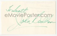 5y0644 JOHN BADHAM signed 3x5 index card 1980s it can be framed & displayed with a repro!