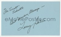 5y0653 LARRY GATES signed 3x5 index card 1980s it can be framed & displayed with a repro!