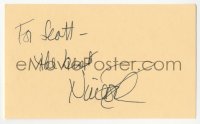 5y0660 NINA FOCH signed 3x5 index card 1980s it can be framed & displayed with a repro!