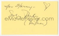 5y0676 SUZY PARKER signed 3x5 index card 1980s it can be framed & displayed with a repro!