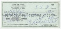 5y0275 JAMIE LEE CURTIS canceled check 1981 she paid $12.00 to a person named Led Jane!