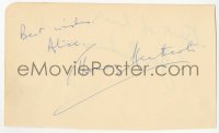 5y0335 JOE ROBINSON/THOMAS HEATHCOTE signed 3x6 album page 1960s it could be displayed with a repro!