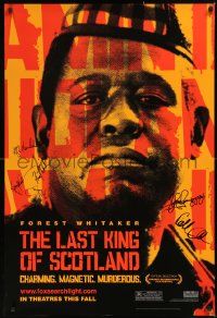 5y0008 LAST KING OF SCOTLAND signed teaser DS 1sh 2006 by Forest Whitaker, McAvoy, Anderson & 3 more!