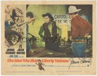 5y0070 MAN WHO SHOT LIBERTY VALANCE signed LC #2 1962 by James Stewart, who's w/Marvin & John Wayne!