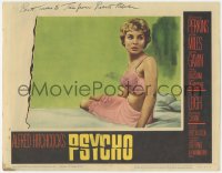 5y0074 PSYCHO signed LC #7 1960 by Robert Bloch, best image of Janet Leigh in bra and slip, Hitchcock