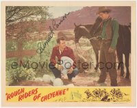 5y0075 ROUGH RIDERS OF CHEYENNE signed LC 1945 by Sunset Carson, who's a Wyoming cowboy w/Monte Hale!
