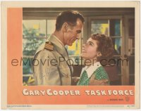 5y0078 TASK FORCE signed LC #5 1949 by Gary Cooper, who's in uniform with pretty Jane Wyatt!