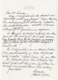 5y0169 BUSTER CRABBE signed letter 1970s he was a fan of Alex Raymond who created Flash Gordon!