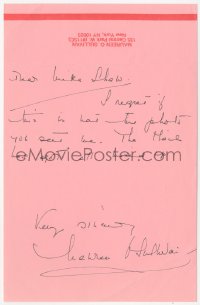 5y0153 MAUREEN O'SULLIVAN signed letter AND signed REPRO photo 1980s you can frame them together!