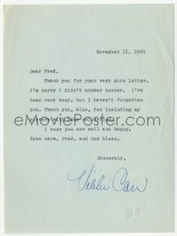 5y0159 VIKKI CARR signed letter AND signed publicity photo 1969 she was in Unsinkable Molly Brown!