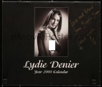 5y0041 LYDIE DENIER signed calendar 2000 she autographed EVERY page, sexy nude image for every month!