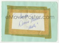 5y0226 DENNIS WEAVER signed 2x4 paper 1980s it can be framed with a vintage or repro still!