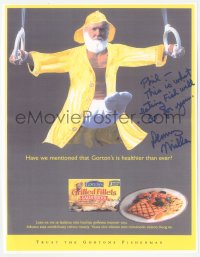 5y0236 DENNY MILLER signed advertisement REPRO 1980s great image from a Gorton's Grilled Fillets ad!