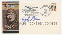 5y0249 JOHN GLENN signed first day cover 1977 salute to 50 years of transatlantic aviation!