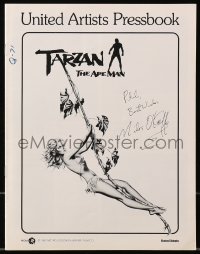 5y0137 MILES O'KEEFFE signed pressbook 1981 Tarzan the Ape Man, great Olivia art of Bo Derek!