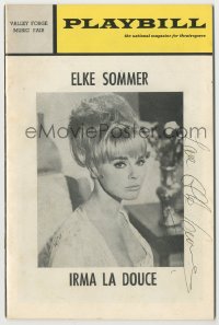 5y0266 ELKE SOMMER signed playbill 1970 when she starred in Irma La Douce on Broadway!