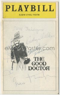 5y0267 GOOD DOCTOR signed playbill 1972 by Plummer, Auberjonois, Walker, Sternhagen, AND Hughes!
