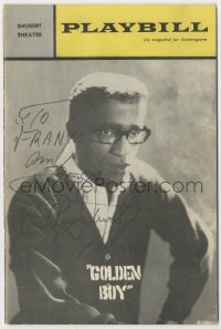 5y0268 SAMMY DAVIS JR signed playbill 1964 when he starred in Clifford Odets' Golden Boy on Broadway!