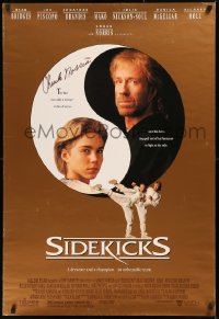 5y0011 SIDEKICKS signed 1sh 1992 by Chuck Norris, a dreamer and the champion, an unbeatable team!
