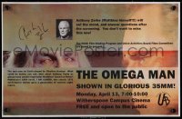 5y0021 ANTHONY ZERBE signed 11x17 special poster 2009 from a special screening of The Omega Man!