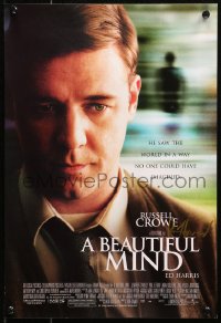 5y0028 BEAUTIFUL MIND signed mini poster 2001 by director Ron Howard, great image of Russell Crowe!