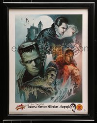 5y0030 JOHN ESTES framed signed #164/499 18x23 art print 2000 Universal Monsters Millennium!