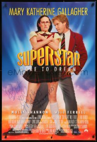 5y0012 SUPERSTAR signed DS 1sh 1999 by Molly Shannon, as Mary Katherine Gallagher with Will Ferrell!