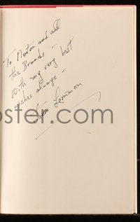 5y0284 JACK LEMMON signed hardcover book 1975 his biography Lemmon by Don Widener!