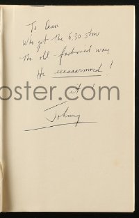 5y0287 JOHN HOUSEMAN signed hardcover book 1986 his autobiography Entertainers and the Entertained!