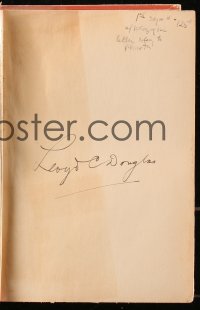 5y0291 LLOYD C. DOUGLAS signed hardcover book + signed letter 1939 the author of Disputed Passage!