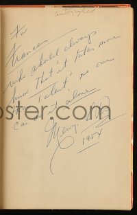 5y0295 MERVYN LEROY signed hardcover book 1953 It Takes More Than Talent, how to work in movies!