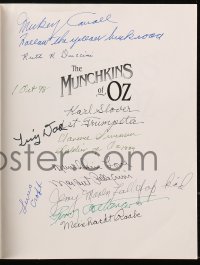 5y0306 MUNCHKINS OF OZ signed softcover book 2002 by TEN of the Munchkin actors AND the author!