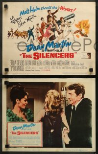 5y0060 SILENCERS group of 6 LCs 1966 with the title card signed by Dean Martin, as Matt Helm!