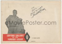 5y0238 BUSTER CRABBE fan club set 1950s Captain Gallant of the Foreign Legion, enveloep signed!