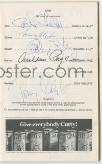 5y0264 ABSURD PERSON SINGULAR signed playbill 1974 by Shelley, Blyden, Kiley, Paige, & Roberts!